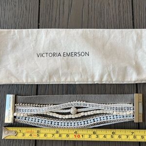 Victoria Emerson Magnetic Cuff Bracelet Silver gray white